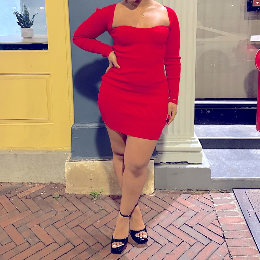 Red date night dress
